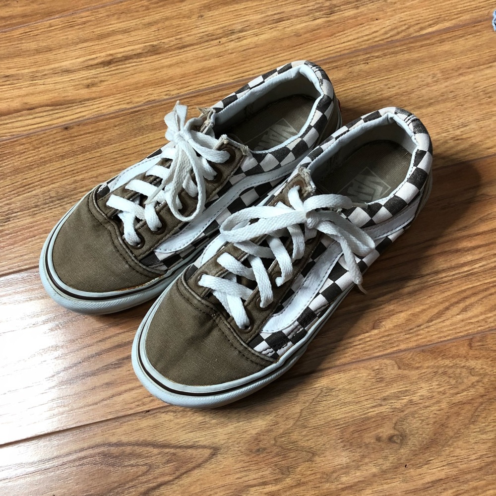 Vans Brown Checkered, Old Skool shoes